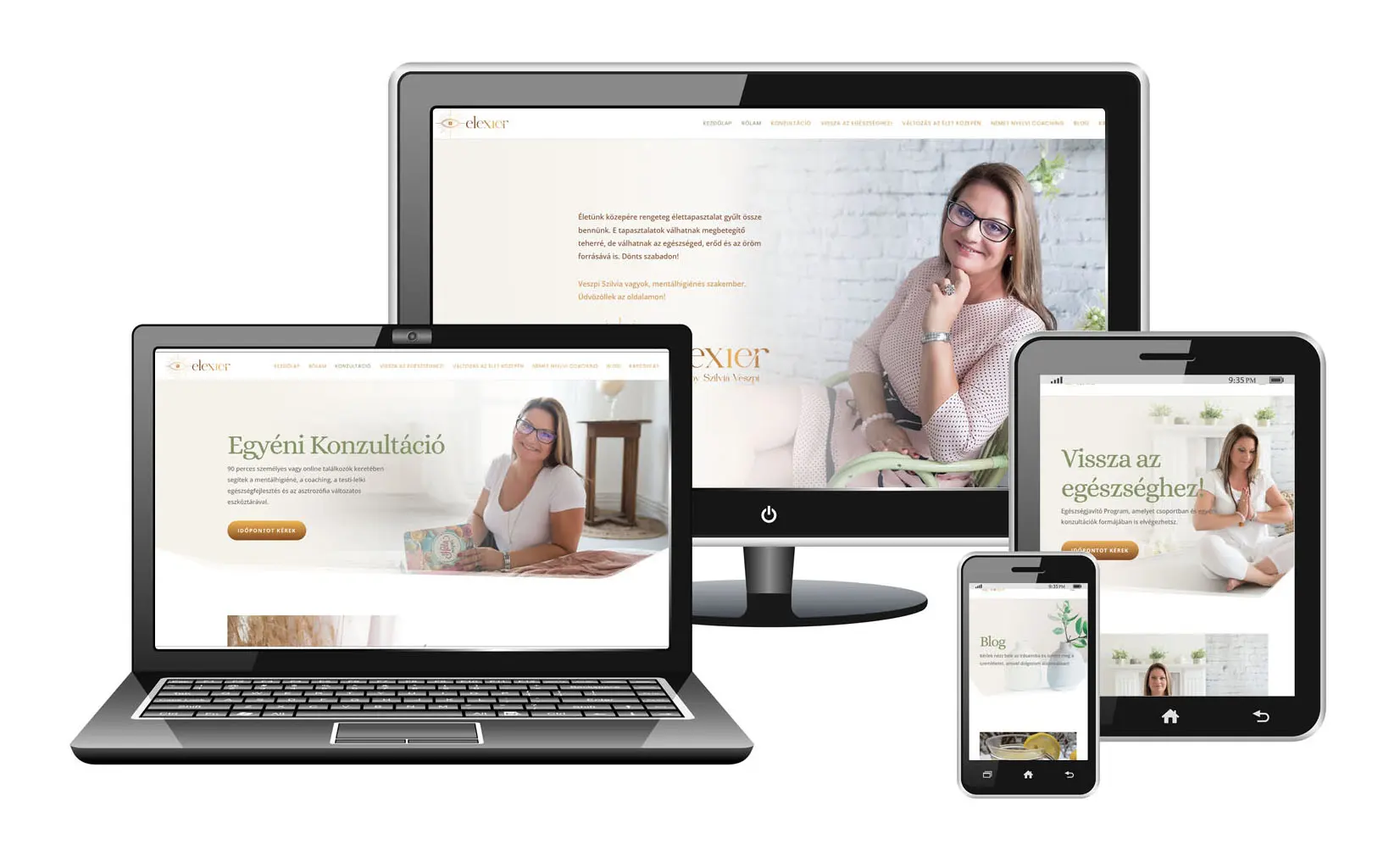 Elexier - egyéni konzultációk weboldal