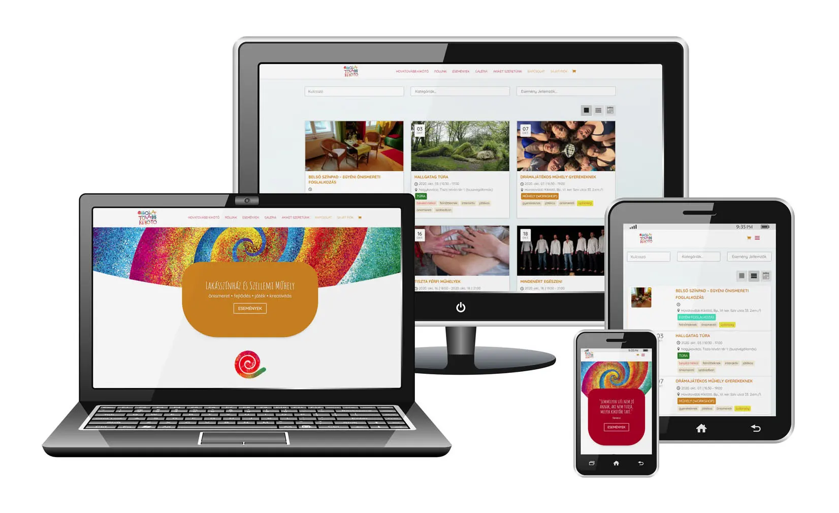 Hovatovább Kikötő weboldala