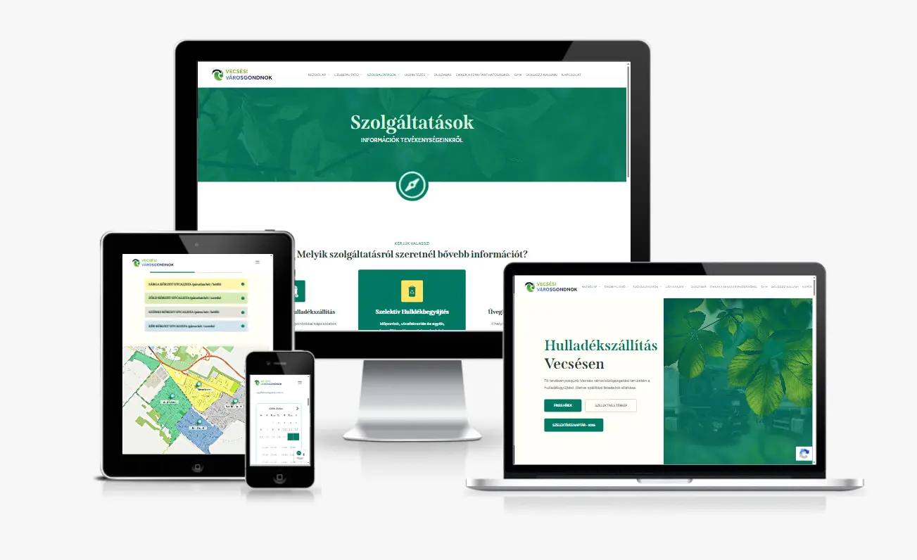 Vecsési Városgondnok hulladékgazdálkodási weboldala